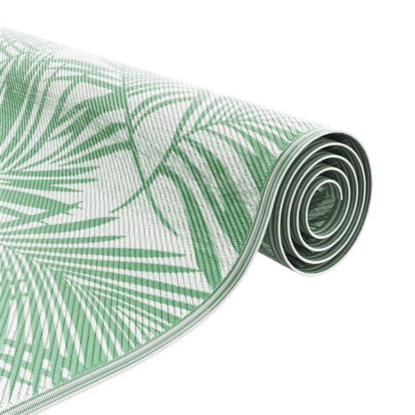 Grote foto vidaxl buiten dekentje arakil groen polyester 300 x 400 cm patroon huis en inrichting vloerbedekking en kleden