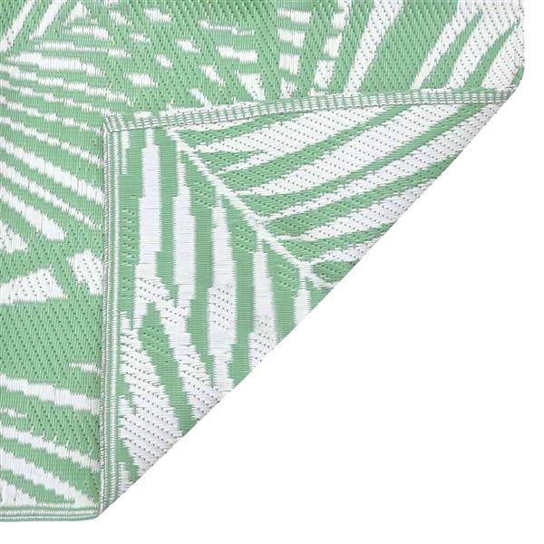 Grote foto vidaxl buiten dekentje arakil groen polyester 300 x 400 cm patroon huis en inrichting vloerbedekking en kleden