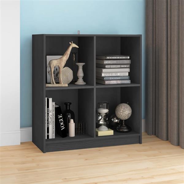Grote foto vidaxl dressoir 70x33x76 cm massief grenenhout grijs huis en inrichting overige