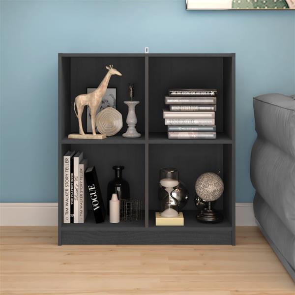 Grote foto vidaxl dressoir 70x33x76 cm massief grenenhout grijs huis en inrichting overige