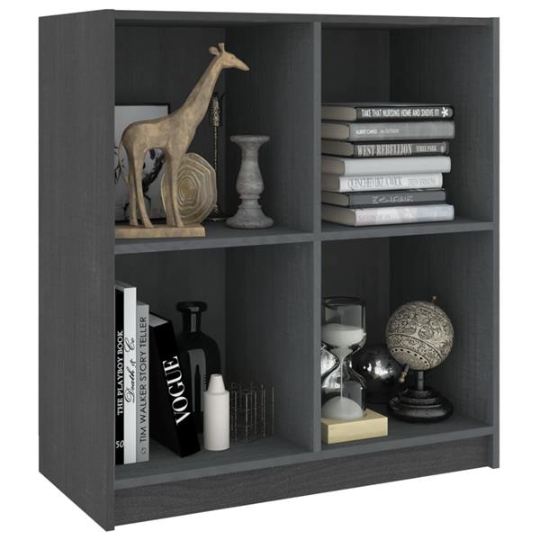 Grote foto vidaxl dressoir 70x33x76 cm massief grenenhout grijs huis en inrichting overige
