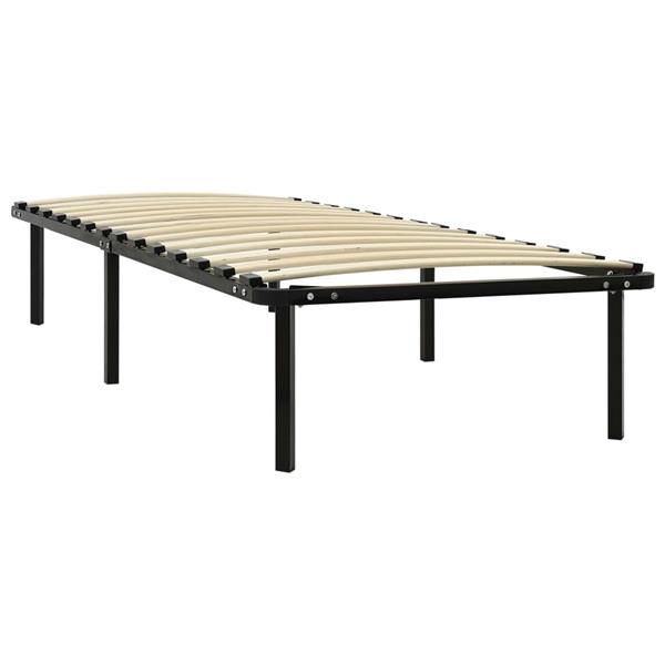 Grote foto vidaxl bedframe metaal zwart 90x200 cm antiek en kunst stoelen en banken