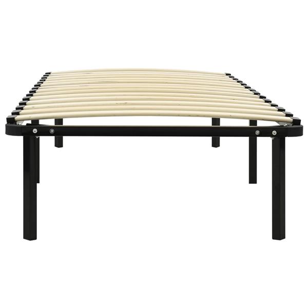 Grote foto vidaxl bedframe metaal zwart 90x200 cm antiek en kunst stoelen en banken