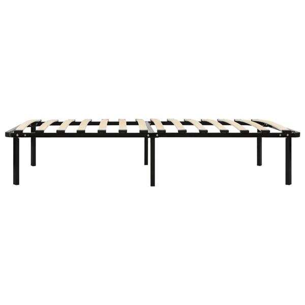 Grote foto vidaxl bedframe metaal zwart 90x200 cm antiek en kunst stoelen en banken