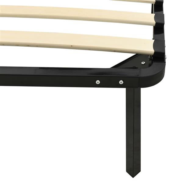 Grote foto vidaxl bedframe metaal zwart 90x200 cm antiek en kunst stoelen en banken