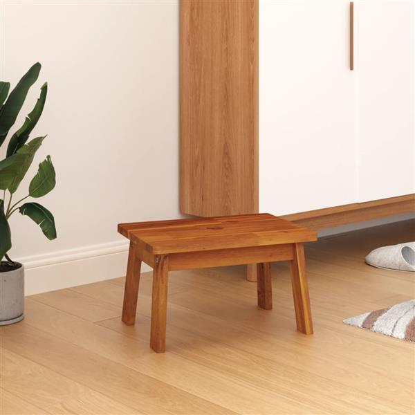 Grote foto vidaxl opstapkruk 38x26x22 cm massief acaciahout huis en inrichting stoelen