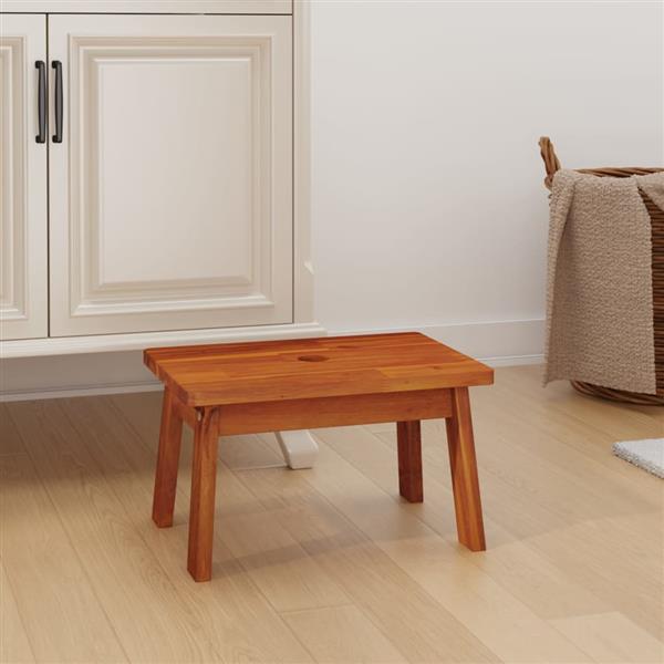 Grote foto vidaxl opstapkruk 38x26x22 cm massief acaciahout huis en inrichting stoelen