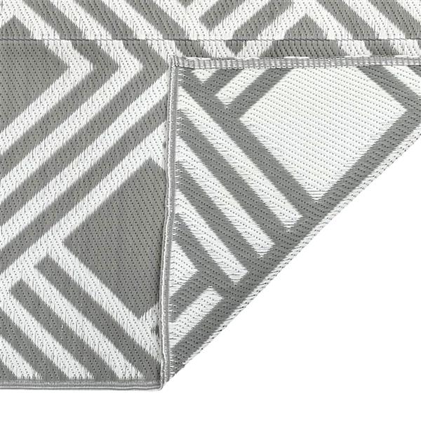 Grote foto vidaxl buitentapijt arakil grijs grijs polyester 300 x 400 cm huis en inrichting vloerbedekking en kleden