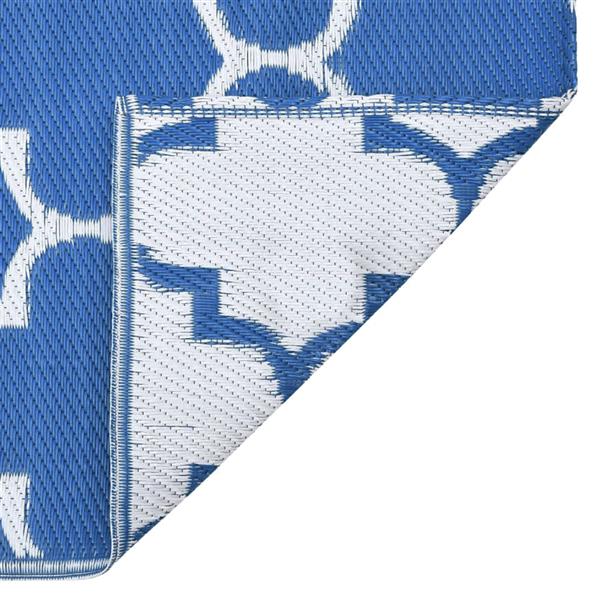 Grote foto vidaxl buiten deken arakil blauw polyester 300 x 400 cm huis en inrichting vloerbedekking en kleden