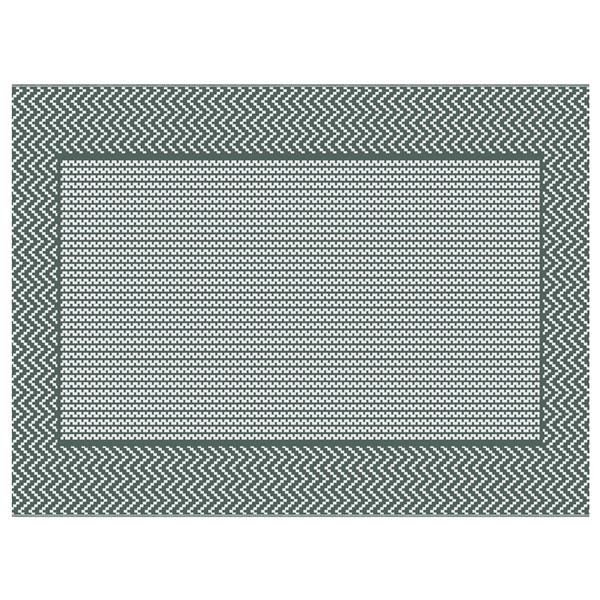Grote foto vidaxl buitendeken arakil groen en wit polyester 300 x 400 cm huis en inrichting vloerbedekking en kleden
