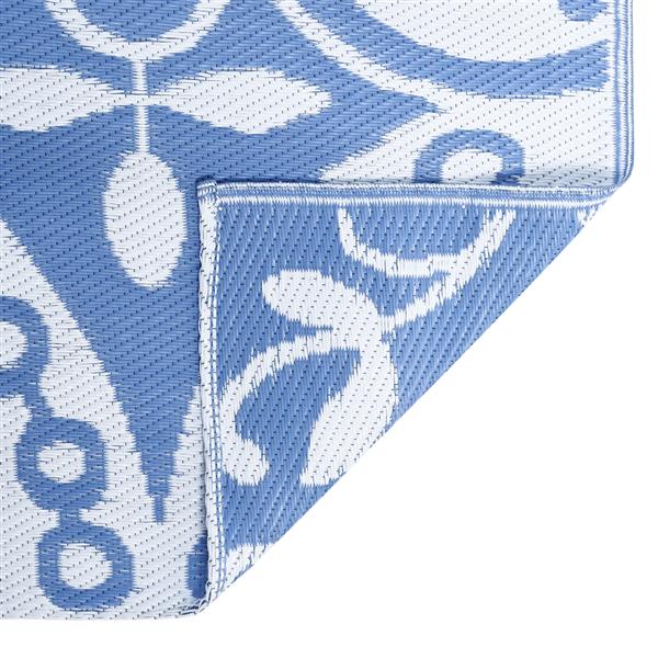 Grote foto vidaxl buiten kleed arakil babyblauw polyester 300 x 400 cm inklapbaar huis en inrichting vloerbedekking en kleden