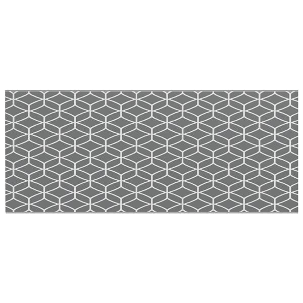 Grote foto vidaxl buiten deken arakil grijs en wit polyester 250 x 600 cm huis en inrichting vloerbedekking en kleden