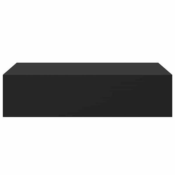 Grote foto vidaxl wandschappen 2 st met lade 40x23 5x10 cm mdf zwart huis en inrichting woningdecoratie