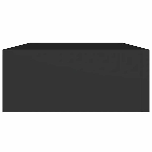 Grote foto vidaxl wandschappen 2 st met lade 40x23 5x10 cm mdf zwart huis en inrichting woningdecoratie