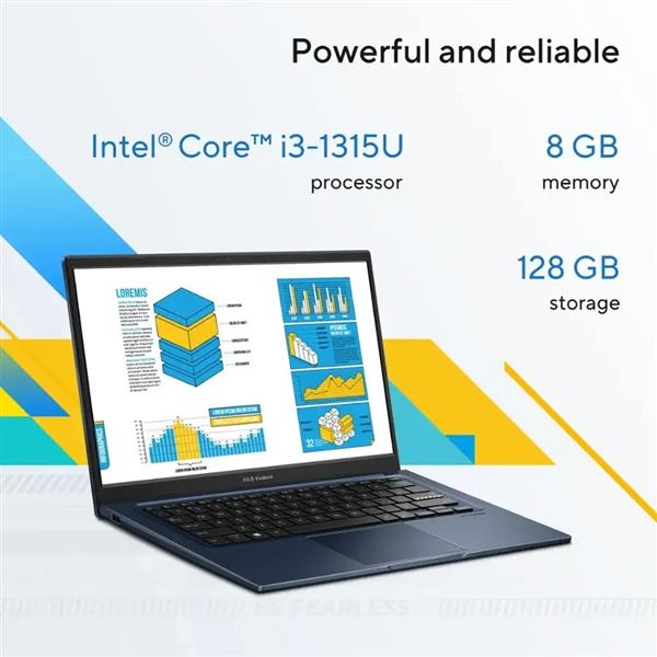 Grote foto asus vivobook 14 x1404va i38128 intel core i3 1315u 8gb 128gb ssd 14 full hd 1920x1080 computers en software overige computers en software