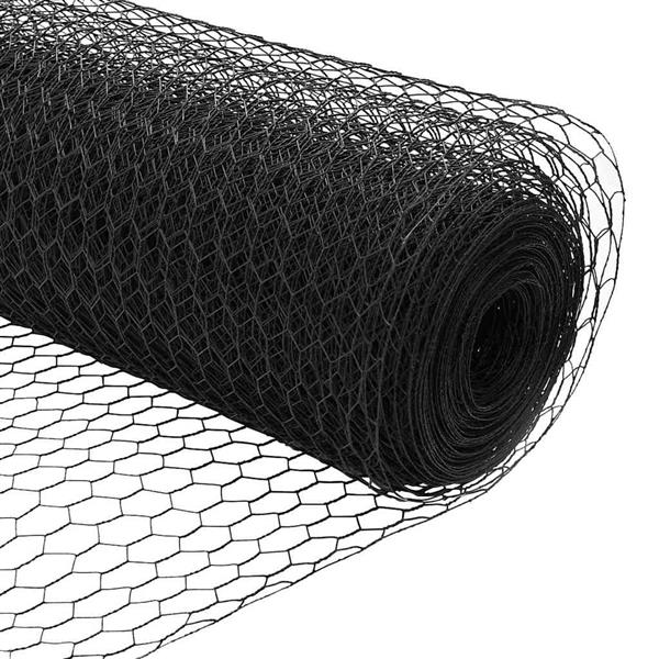 Grote foto vidaxl zeskantig hekwerk grijs 1.6 x 10 m staal tuin en terras hekken en schuttingen