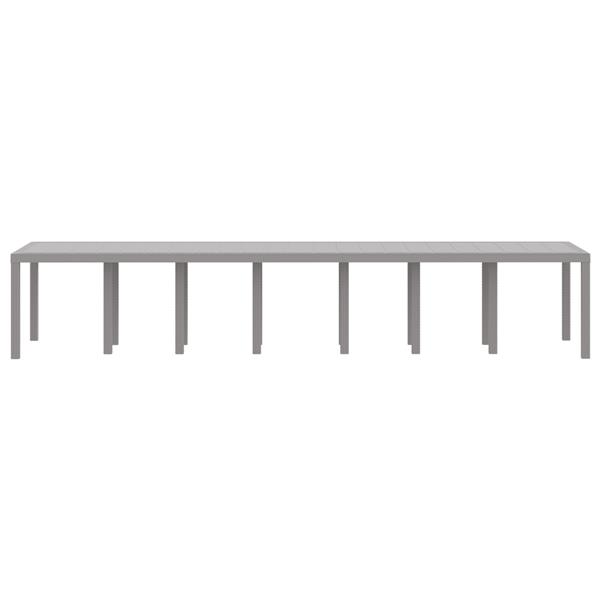 Grote foto vidaxl tuinstafel lichtgrijs 400 x 100 x 73 cm poly rattan tuin en terras tuinmeubelen