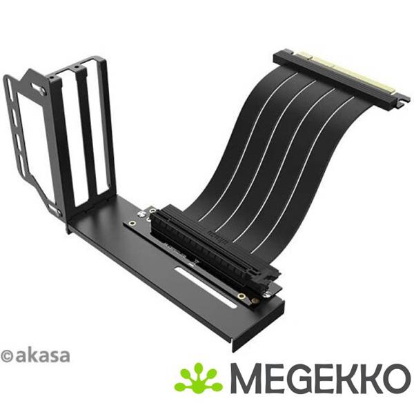 Grote foto akasa riser black pro vertical gpu holder premium pcie 3.0 riser cable 90 pcie 3.0 x16 female 1 computers en software behuizingen en kasten