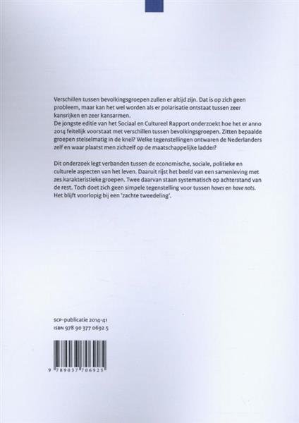 Grote foto de hoofdzaken van het sociaal en cultureel rapport 2014 scp publicatie 2014 41 boeken politiek en maatschappij