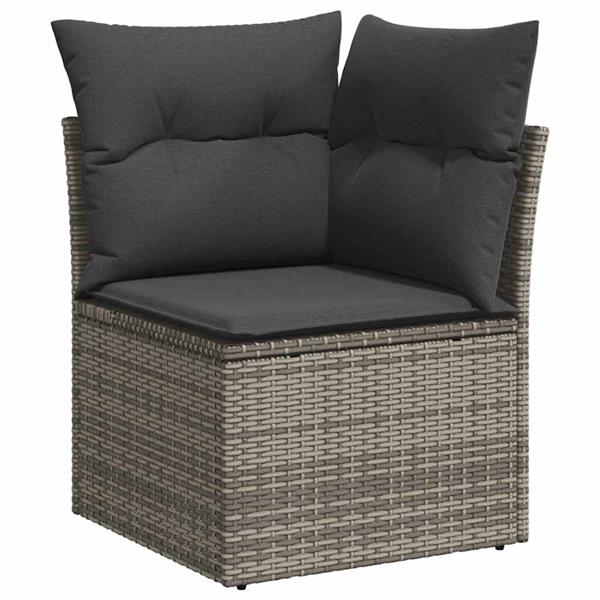 Grote foto vidaxl 4 delige tuinsofa set met kussens in zwart poly rattan tuin en terras tuinmeubelen