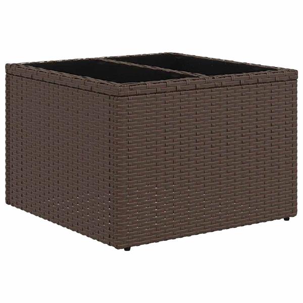 Grote foto vidaxl tuin sofa set met kussen met opslag 5 pcs bruin cr me tuin en terras tuinmeubelen