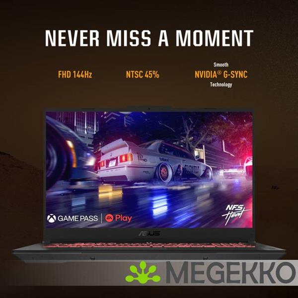 Grote foto asus tuf gaming f17 fa707nu hx135w 17.3 amd ryzen 5 rtx 4050 gaming laptop computers en software overige computers en software