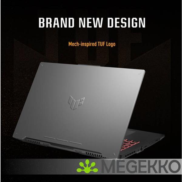 Grote foto asus tuf gaming f17 fa707nu hx135w 17.3 amd ryzen 5 rtx 4050 gaming laptop computers en software overige computers en software