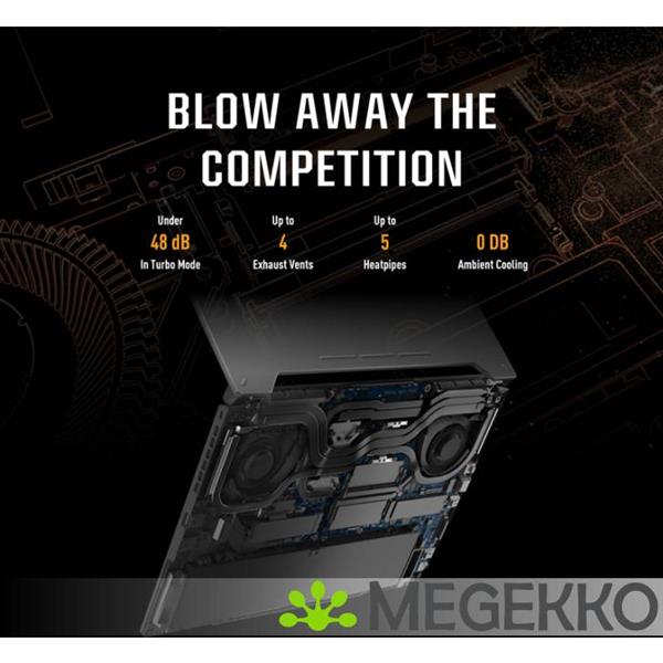 Grote foto asus tuf gaming f17 fa707nu hx135w 17.3 amd ryzen 5 rtx 4050 gaming laptop computers en software overige computers en software