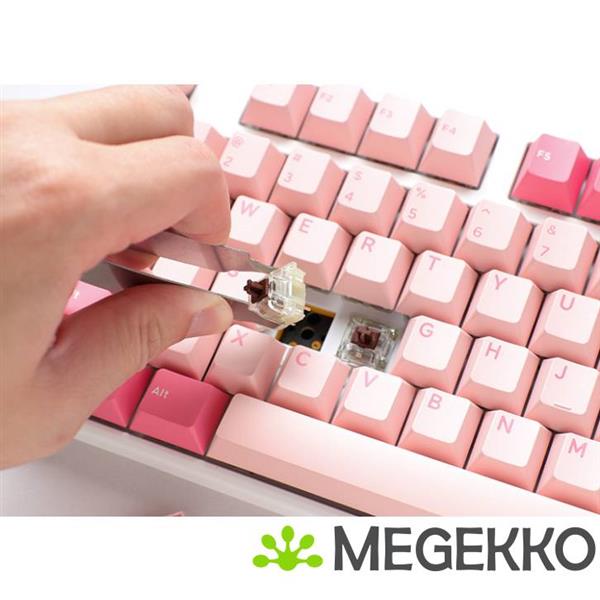 Grote foto ducky one 3 tkl gossamer pink mx ergo clear computers en software toetsenborden