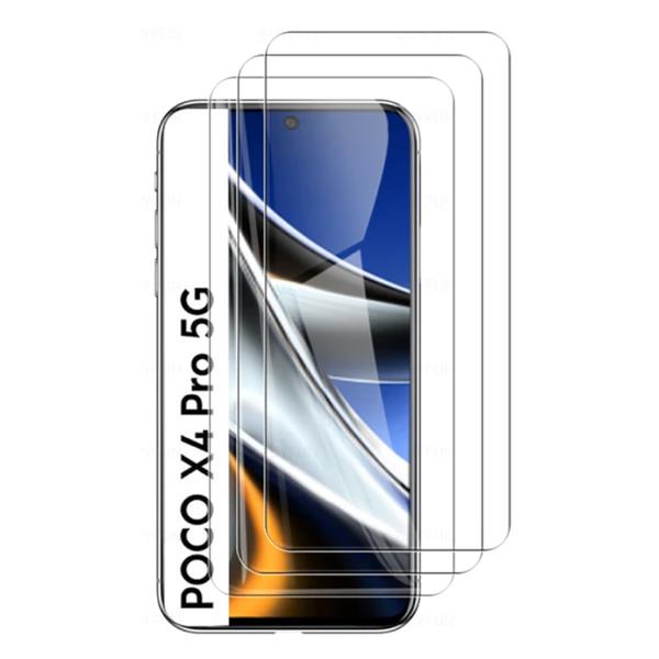 Grote foto 4 pack xiaomi poco x4 pro 5g screen protector tempered glass telecommunicatie mobieltjes