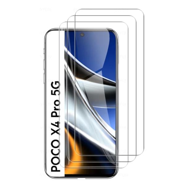 Grote foto 4 pack xiaomi poco x4 pro 5g screen protector tempered glass telecommunicatie mobieltjes