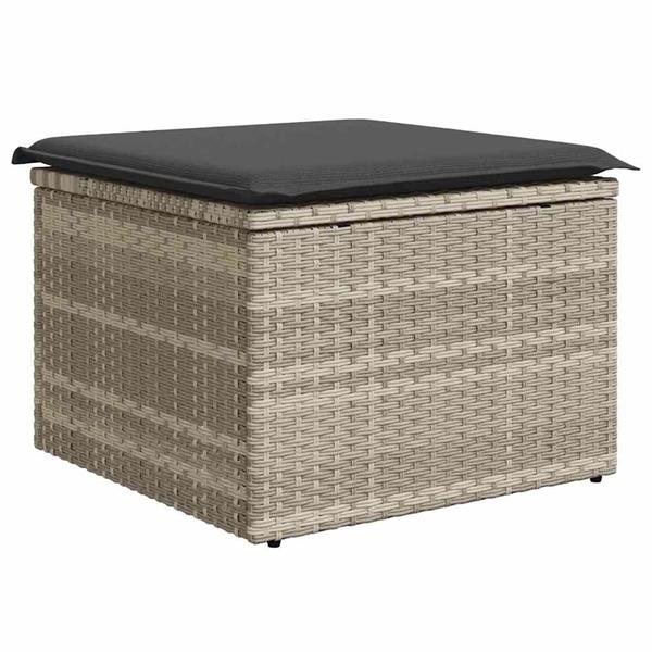 Grote foto vidaxl tuin sofa set 6 pcs lichtgrijs poly rattan poedergecoat staal tuin en terras tuinmeubelen