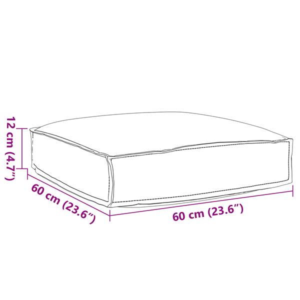 Grote foto vidaxl palletkussen cr me 60 x 60 x 12 cm oxford stof huis en inrichting woningdecoratie