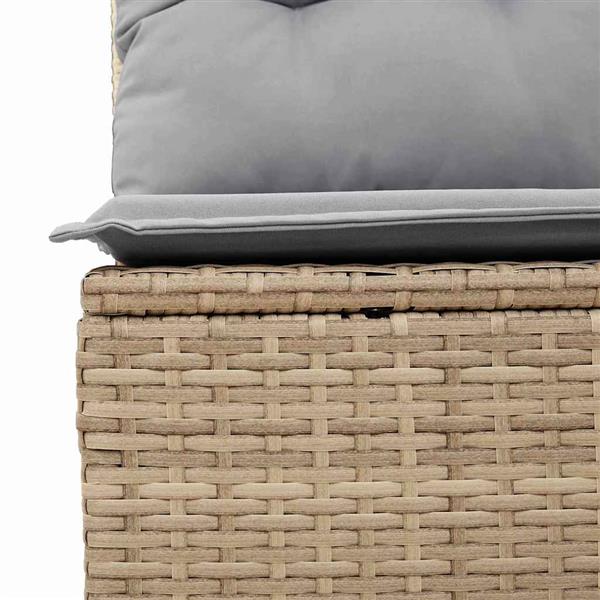 Grote foto vidaxl tuin sofa set met kussen met opslag 5 pcs beige lichtgrijs tuin en terras tuinmeubelen