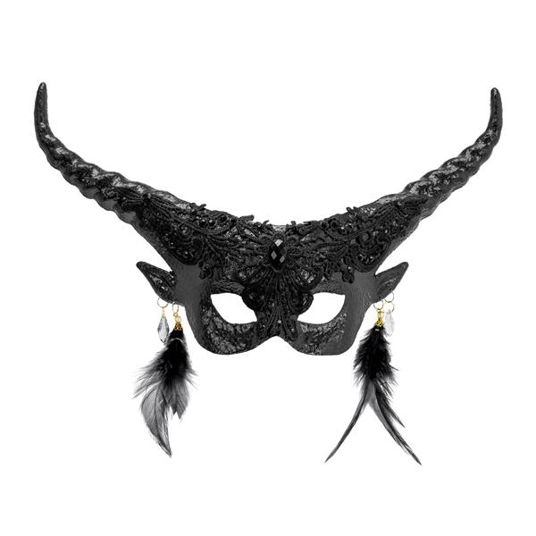 Grote foto halloween oogmasker zwart duivel verzamelen overige verzamelingen