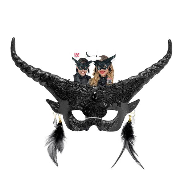 Grote foto halloween oogmasker zwart duivel verzamelen overige verzamelingen