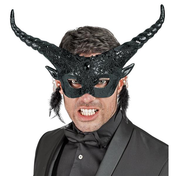 Grote foto halloween oogmasker zwart duivel verzamelen overige verzamelingen