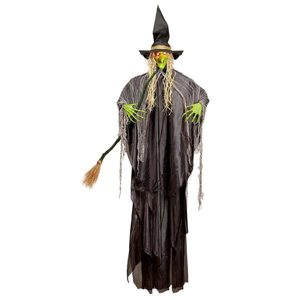 Grote foto halloween hangdecoratie heks met licht en geluid 2 4m verzamelen overige verzamelingen
