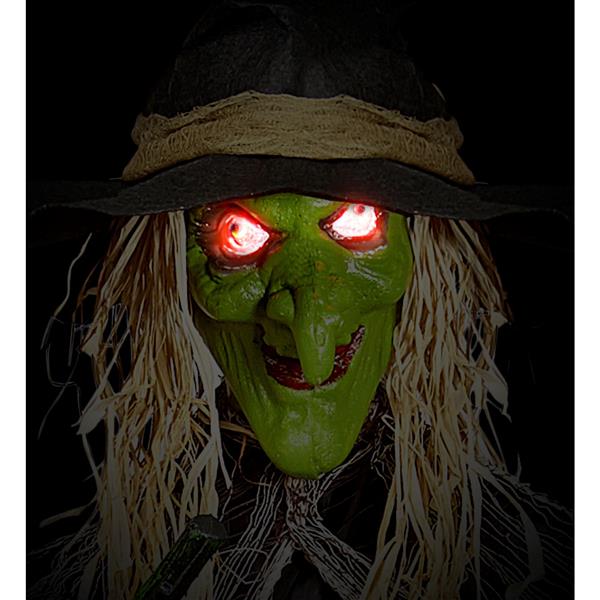 Grote foto halloween hangdecoratie heks met licht en geluid 2 4m verzamelen overige verzamelingen