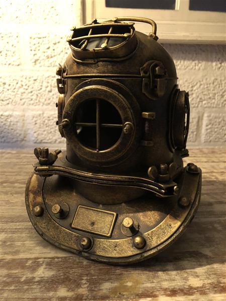 Grote foto nautistische brass messing look duikhelm prachtig tuin en terras tuindecoratie