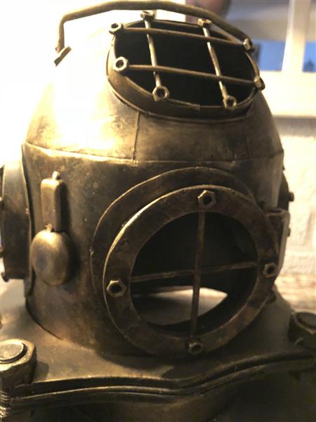 Grote foto nautistische brass messing look duikhelm xl prachtig tuin en terras tuindecoratie