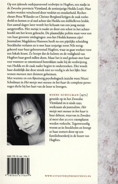 Grote foto het meisje met sneeuw in het haar boeken thrillers