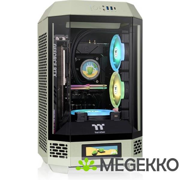 Grote foto thermaltake the tower 250 matcha green mini tower groen computers en software behuizingen en kasten