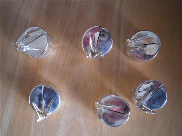 Grote foto 6 verzilverde naamkaarthouders frans antiek en kunst goud en zilver