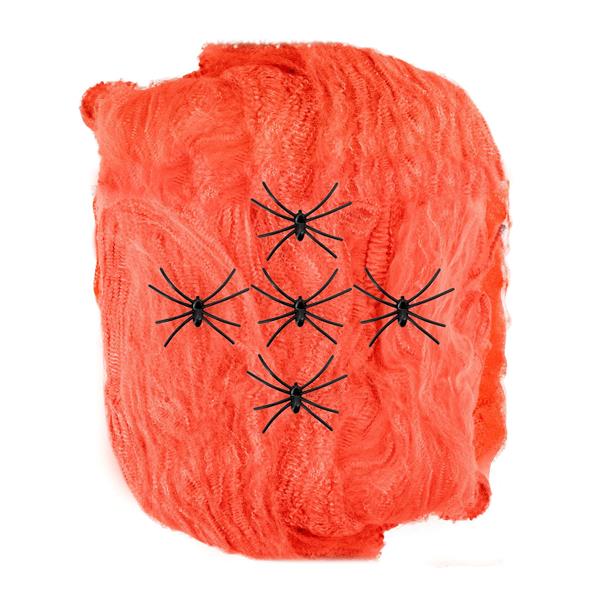 Grote foto halloween spinnenweb oranje met spinnen verzamelen overige verzamelingen