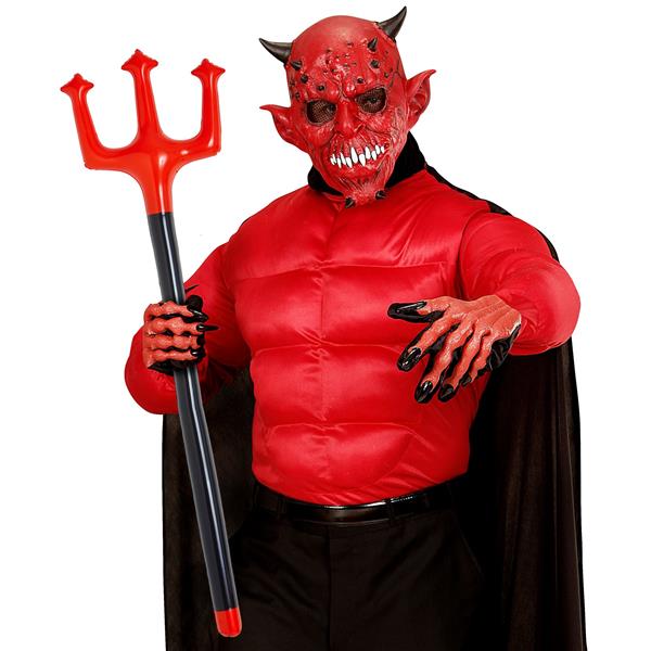 Grote foto halloween drietand duivel 1 05m verzamelen overige verzamelingen