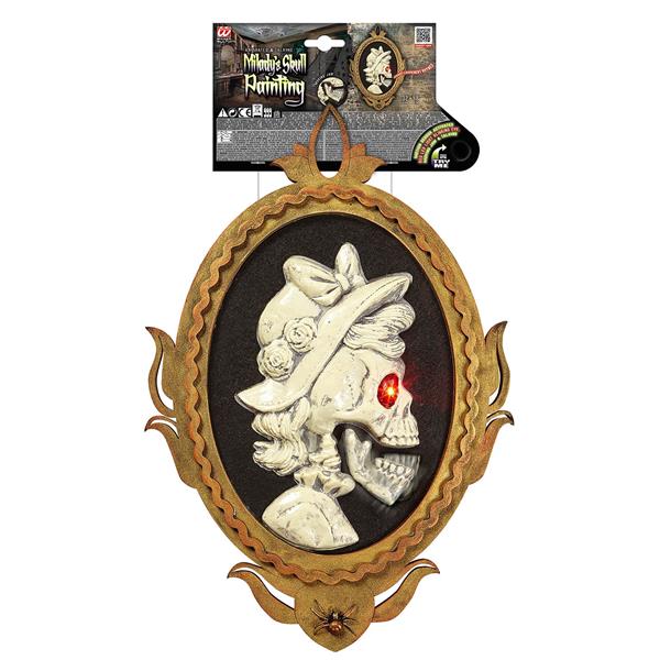 Grote foto halloween wanddecoratie skelet dame met beweging licht en geluid 48cm verzamelen overige verzamelingen