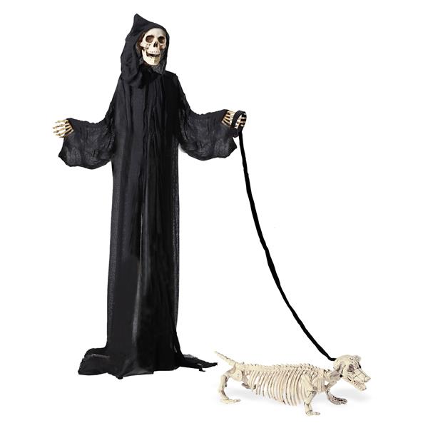 Grote foto halloween skelet tekkel met riem verzamelen overige verzamelingen