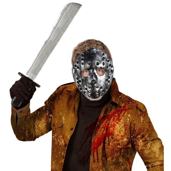 Grote foto halloween accessoireset masker en machette 2 delig verzamelen overige verzamelingen