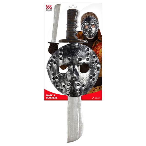 Grote foto halloween accessoireset masker en machette 2 delig verzamelen overige verzamelingen